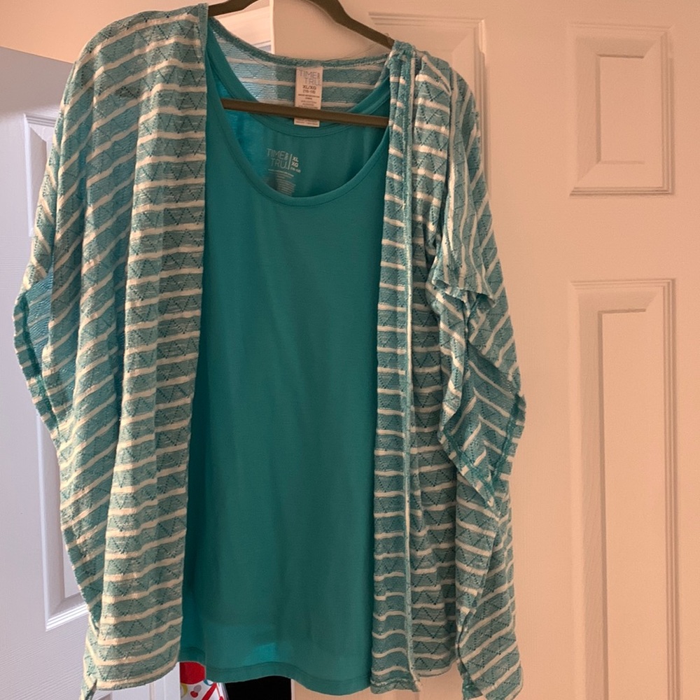 Matching shirt & cardigan